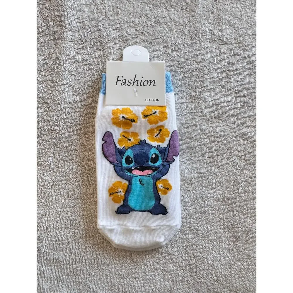 Set of 2 pair of ankle socks of Stitch one size fit shoe size 5-10